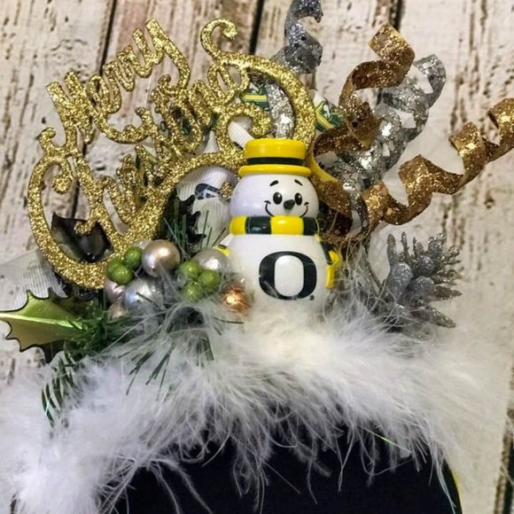 Christmas Ugly Sweater Contest Headband, University of Oregon Duck Football Head